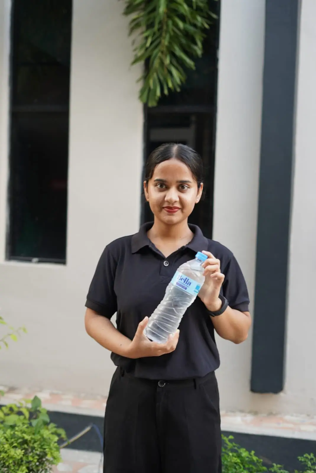 Customer with Bella water product